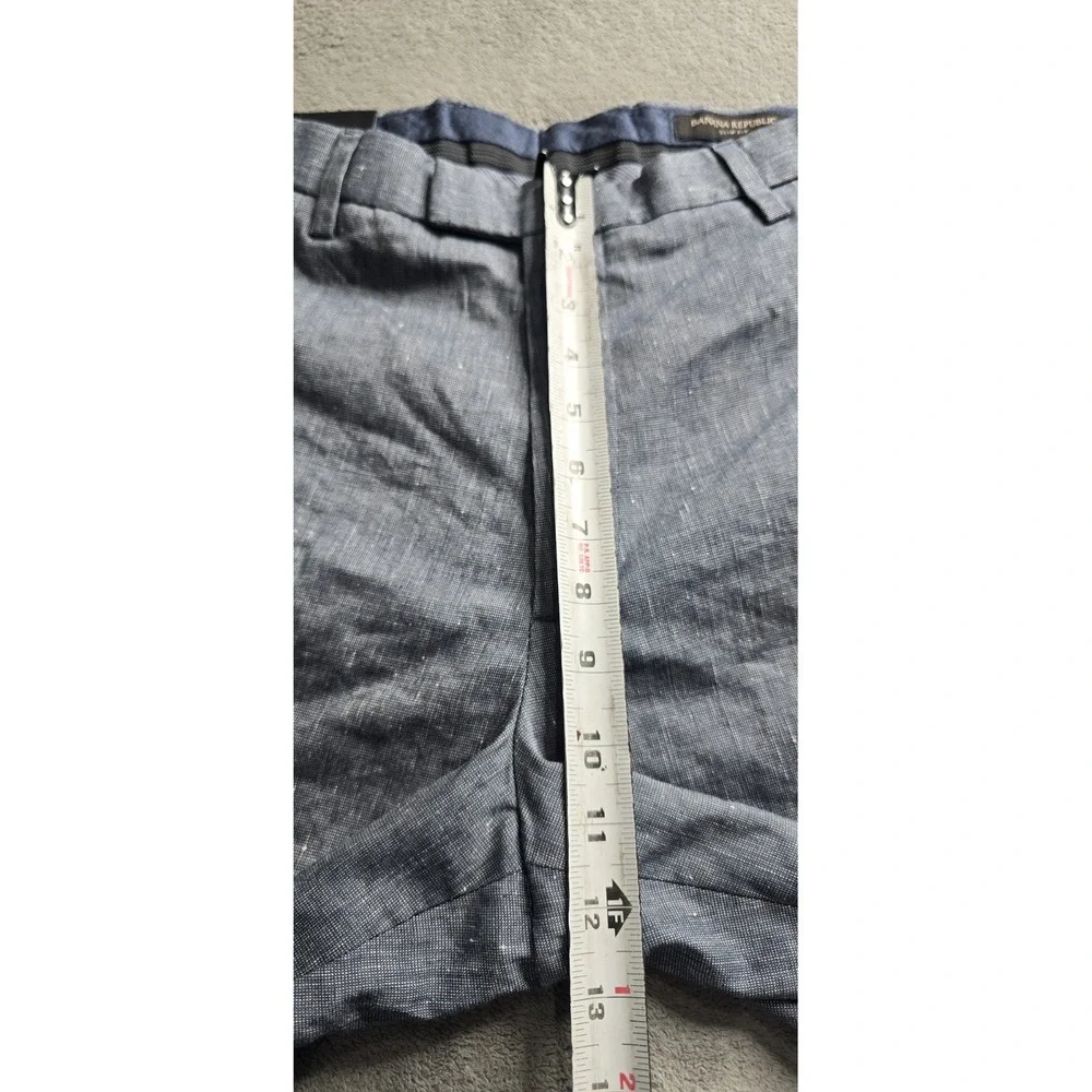 NWT Banana Republic Pants Mens 35x32 Navy Blue Slim Fit Performance Linen City